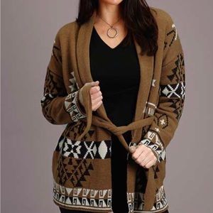 Stetson Womens Santa Fe Belted Sweater